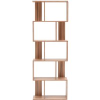 Rebecca Mobili Bücherregal Regal 5 Einlegeböden Holz Braun 172,5x60x24 von MOBILI REBECCA