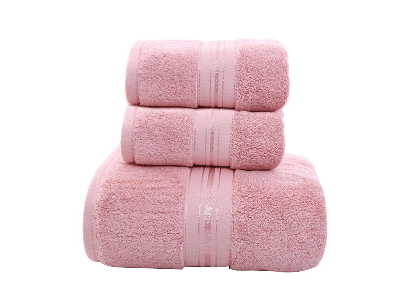 MODFU Handtuch Set 3er Set Badetuch Saunatücher Badehandtücher Badetücher Handtücher, (3-St), Dusch Bade Sauna Tücher Tuch Baumwolle Frottee Towel Weich von MODFU