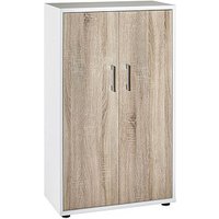 MÖBELPARTNER Aktenschrank Cimal, 143725 weiß, eiche 2 Fachböden 65,0 x 34,0 x 111,0 cm von MÖBELPARTNER