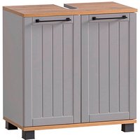 MÖBELPARTNER Waschtischunterschrank ohne Waschbecken Jelda 154176 platingrau, eiche-landhaus 59,8 x 32,6 x 62,4 cm von MÖBELPARTNER