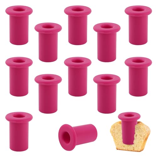 MOERDIFFER 12 Plätzchen Ausstecher, Silikon CupCake Aushöhler, Cupcake-Ausstecher Plunger, Muffinform & Zentrierhilfe, Ideal zum Aushöhlen und Befüllen von Muffins von Muffins, Cupakes,Muffinblech von MOERDIFFER