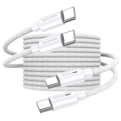 MOGOOD 240W USB C auf USB C Kabel 1M/2 Stück, Schnellladen Ladekabel USB C auf USB C Kabel, Schnellladekabel USB C für iPhone 15/15 Pro, MacBook Pro/Air, iPad Pro, Samsung Galaxy S23 S22 S21, Pixel 7 von MOGOOD