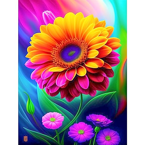 MOGTAA Blumen Diamond Painting Erwachsene, 5D Sonnenblume Diamond Painting Kinder, Volle Bilder Diamant Malerei Kits, DIY Arts Craft Diamant Painting Kits als Geschenk und Home Dekor 30x40cm von MOGTAA