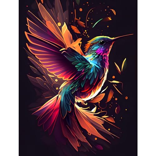 MOGTAA Diamond Painting Kolibri Set, 5D Vogel Diamant Painting Bilder Erwachsene, DIY Diamond Art Tiere Diamant Malerei Bilder für Home Wand Dekor 30x40cm von MOGTAA