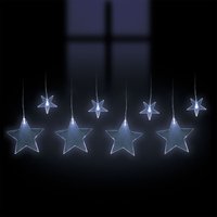 8er led Sternenvorhang kaltweiß Timer Batterie-MLK075I von MOJAWO