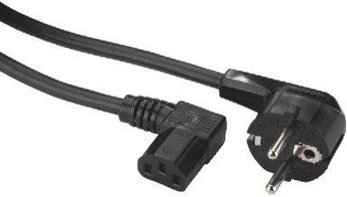 Monacor aac-180/SW 1.8 m CEE7/7 Schuko Kupplung C13 schwarz Kabel Elektrische – Cables elektrischen (schwarz, männlich/weiblich, 1,8 m, CEE7/7, Koppler C13, Kurve) von MONACOR