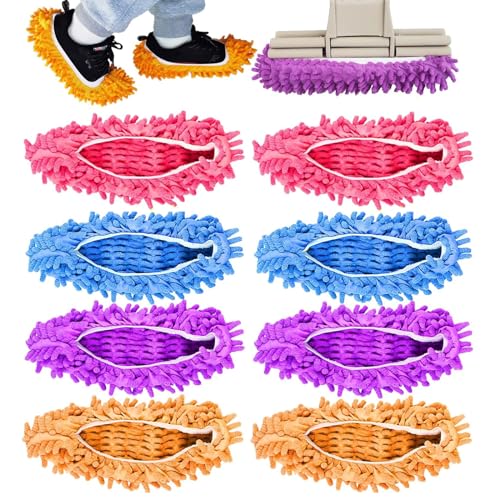 8 Stuck Putzschuhe Damen Abnehmbare Hausschuhe Multifunktionale Schuhe Putzen Mikrofaser Wischmopp Schuhe für Haus Boden Staub Schmutz Haare Reinigung für Damen Herren Kinder 4 Farben 8 Stuck Putzschuhe Damen Abnehmbare Hausschuhe Multifunktionale Schuhe Putzen Mikrofaser Wischmopp Schuhe für Haus Boden Staub Schmutz Haare Reinigung für Damen Herren Kinder 4 Farben von MONBEHJKA