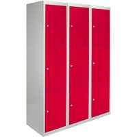 Monster Shop - MonsterShop - 3 x 3 -türiger Fächerschrank Umkleideschrank Schließfachschrank Spind Garderobenschrank Stahlspind Stahlschrank von MONSTER SHOP