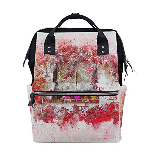 Montoj, schöne Reisetasche mit Fenster und Blumen, aus Segeltuch von MONTOJ