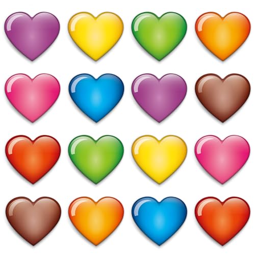 MORCART 16 Stück Emoji Magnete Bunt Herz Kühlschrankmagnete Dekoration für Spind, Whiteboard, dekorative Magnettafel, Schränke, Klassenzimmer, Büro MORCART 16 Stück Emoji Magnete Bunt Herz Kühlschrankmagnete Dekoration für Spind, Whiteboard, dekorative Magnettafel, Schränke, Klassenzimmer, Büro von MORCART