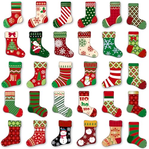 MORCART 30 Stück Socke Weihnachtsmagnete für Kühlschrank Magnettafel Whiteboard Küche Klassenzimmer Büro Kabine Lustige dekorative Geschenke für Erwachsene Kinder MORCART 30 Stück Socke Weihnachtsmagnete für Kühlschrank Magnettafel Whiteboard Küche Klassenzimmer Büro Kabine Lustige dekorative Geschenke für Erwachsene Kinder von MORCART