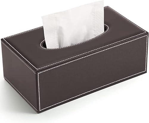 Leder Haushalt Büro Rechteckig Tissue Paper Holder Box Cover Case Napkin Holder – Elegant und stilvoll Home Decoration （Kaffeefarbe） von MOTHAF