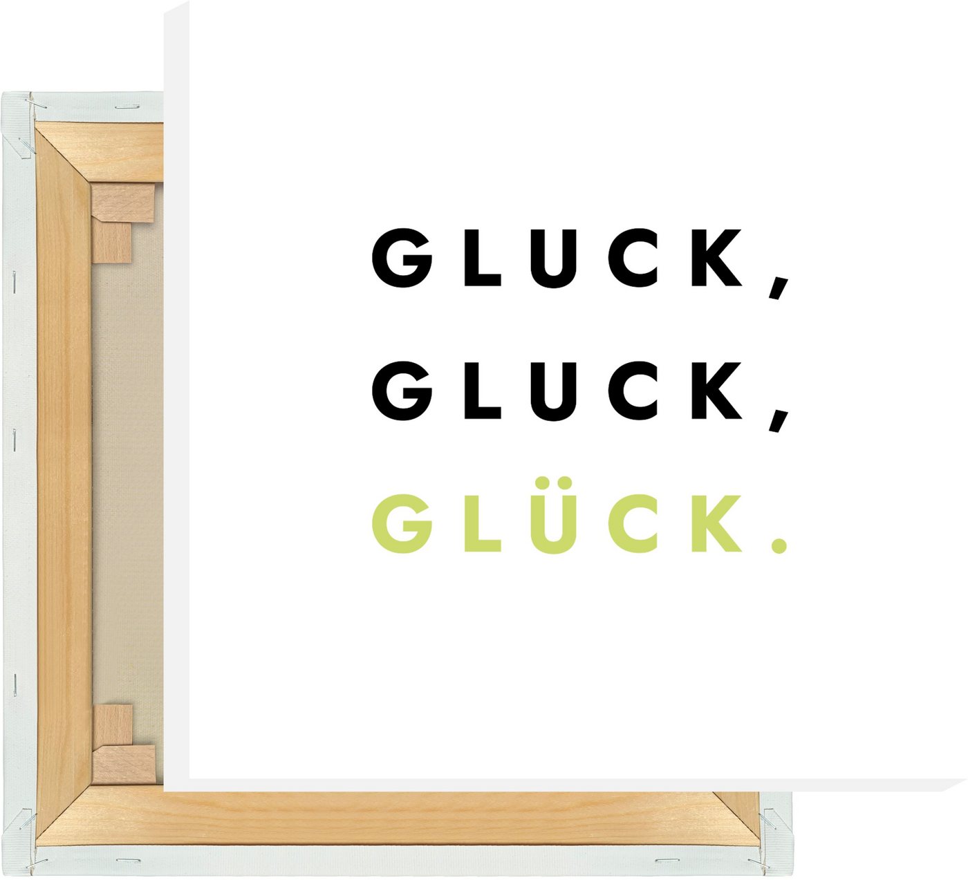 MOTIVISSO Leinwandbild Gluck, Gluck, Glück. von MOTIVISSO