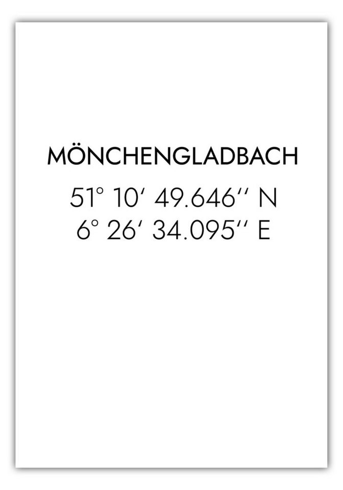 MOTIVISSO Poster Mönchengladbach Koordinaten #1 von MOTIVISSO