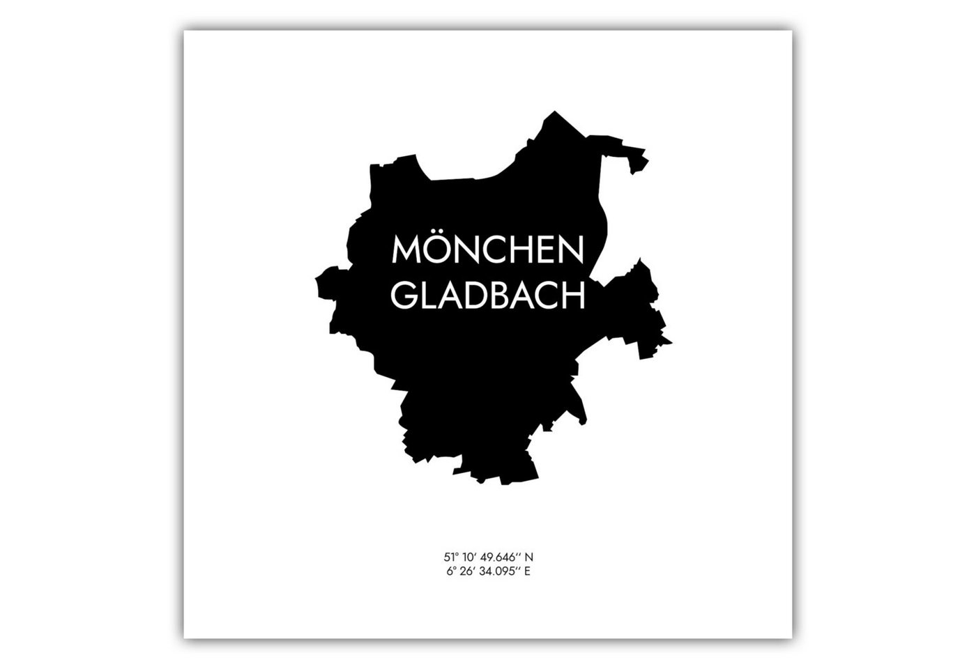 MOTIVISSO Poster Mönchengladbach Koordinaten #6 von MOTIVISSO