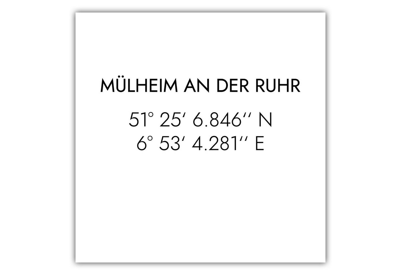 MOTIVISSO Poster Mülheim Koordinaten #1 von MOTIVISSO