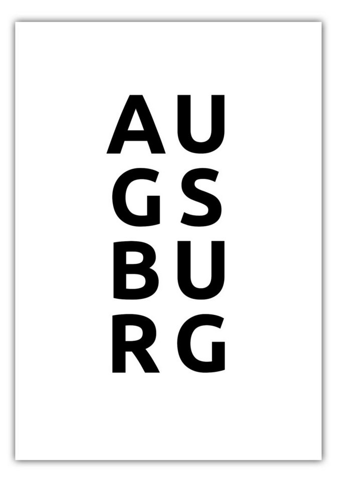 MOTIVISSO Poster Stadt AUGSBURG von MOTIVISSO