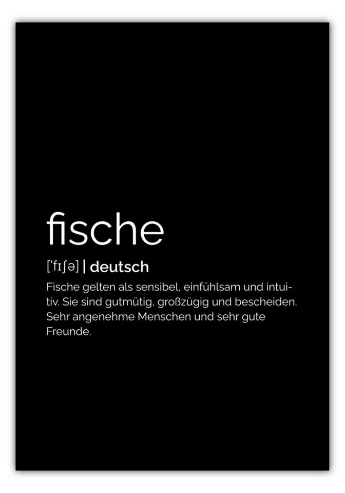 MOTIVISSO Poster Sternzeichen Fische - Definition von MOTIVISSO