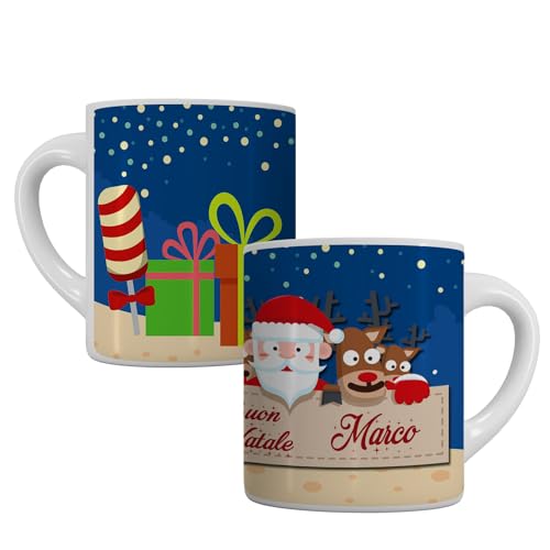 MP CREATIVE SRL Personalisierte Weihnachtstasse mit Namen und Tassen. von Fitwish