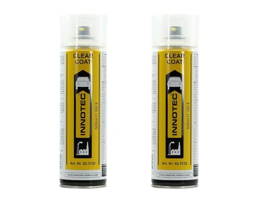 2 Stück Innotec Klarlack Clear Coat - transparent glänzend - für ein glänzendes Finish - zum Fixieren und Schützen der Lackierung - Klarlack Spray - glänzender Autolack - schnelltrocknende - 500ml 2 Stück Innotec Klarlack Clear Coat - transparent glänzend - für ein glänzendes Finish - zum Fixieren und Schützen der Lackierung - Klarlack Spray - glänzender Autolack - schnelltrocknende - 500ml von MP Produkt