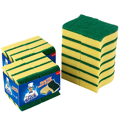MR.SIGA Putzschwamm Spülschwamm Küchenschwamm Zweiseitig Reinigungsschwamm Fleckenentferner Scheuerschwamm, 24 Stück, Größe: 11 x 7 x 3cm MR.SIGA Putzschwamm Spülschwamm Küchenschwamm Zweiseitig Reinigungsschwamm Fleckenentferner Scheuerschwamm, 24 Stück, Größe: 11 x 7 x 3cm von MR.SIGA