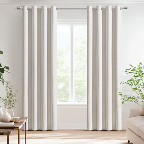 MRTREES 100% Gardinen Blickdicht Leinenoptik Thermo Gardinen mit Ösen 2er Set für Wohnzimmer Schlafzimmer Modern, Verdunklungsvorhänge 200 cm Lang, Vorhang Verdunkelung 132 cm Breit, Naturfarbe MRTREES 100% Gardinen Blickdicht Leinenoptik Thermo Gardinen mit Ösen 2er Set für Wohnzimmer Schlafzimmer Modern, Verdunklungsvorhänge 200 cm Lang, Vorhang Verdunkelung 132 cm Breit, Naturfarbe von MRTREES