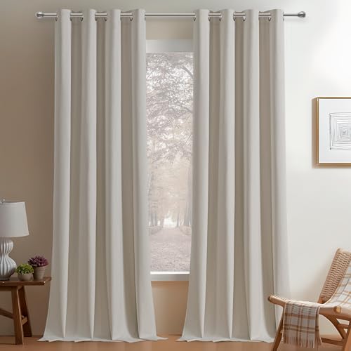 MRTREES Thermovorhang 100% Blickdichte Gardinen mit Ösen Vorhang Leinenoptik 2er Set, Vorhänge Beige Blickdicht 225 cm Lang, 132 cm Breit, Verdunkelungsvorhang für Schlafzimmer Wohnzimmer MRTREES Thermovorhang 100% Blickdichte Gardinen mit Ösen Vorhang Leinenoptik 2er Set, Vorhänge Beige Blickdicht 225 cm Lang, 132 cm Breit, Verdunkelungsvorhang für Schlafzimmer Wohnzimmer von MRTREES