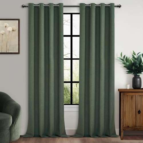 MRTREES Vorhänge Lichtundurchlässig Schlafzimmer Oliv-grün 2er Set 100% Blackout Curtain Vorhang Blickdicht Leinenoptik 260 cm Lang 140 cm Breit Stores Gardinen mit Ösen für Wohnzimmer MRTREES Vorhänge Lichtundurchlässig Schlafzimmer Oliv-grün 2er Set 100% Blackout Curtain Vorhang Blickdicht Leinenoptik 260 cm Lang 140 cm Breit Stores Gardinen mit Ösen für Wohnzimmer von MRTREES