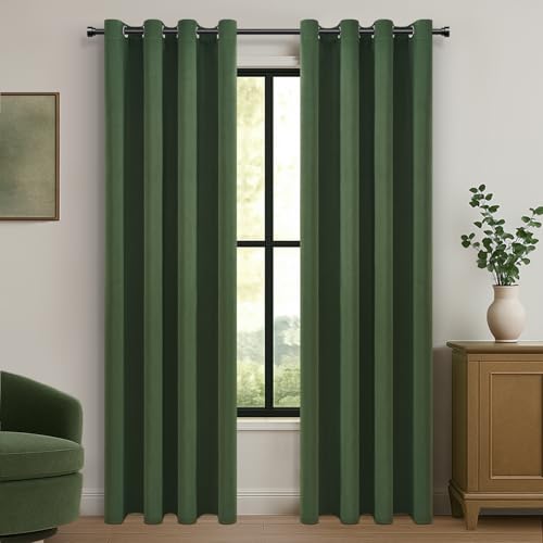 MRTREES Vorhang Blickdicht mit Ösen Thermovorhang Oliv-Grün 2er Set, Blickdichte Vorhänge 225 cm Lang 140 cm Breit, Gardinenschals für Wohnzimmer Schlafzimmer Kinderzimmer, Blackout Curtain MRTREES Vorhang Blickdicht mit Ösen Thermovorhang Oliv-Grün 2er Set, Blickdichte Vorhänge 225 cm Lang 140 cm Breit, Gardinenschals für Wohnzimmer Schlafzimmer Kinderzimmer, Blackout Curtain von MRTREES