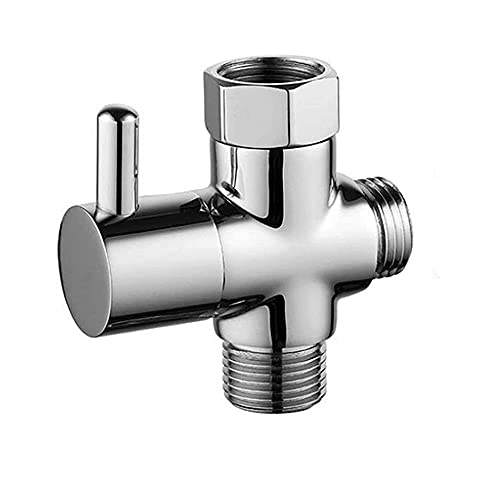 Umstellventil Wasserhahn, Brause Dusche Adapter, Badewannen Dusche 3 Wege Umschaltventil, 3 Wege Umschaltventil G1/2, Umschaltventil, für Handbrause, Fester Brausekopf Shower von MSYG