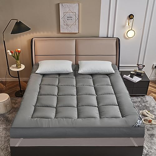 Japanische Boden-Futon-Matratze, verbesserte 10,2 cm dicke, ultraweiche, flauschige beige Matratze, aufrollbare Matratze, Tatami-Matte, Twin-Futon-Matratze, einfach zu verstauen und tragbar ( Color : von MTNBHH