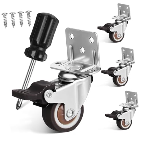 MUCKLILY Lenkrolle Küpper Werkbank Lenkrollen Mit Bremsen Schwenkbare Schwerlastrollen Aus Mit Metallplatte Für Öbel Werkbänke Und Industrielle Wagen Box Set MUCKLILY Lenkrolle Küpper Werkbank Lenkrollen Mit Bremsen Schwenkbare Schwerlastrollen Aus Mit Metallplatte Für Öbel Werkbänke Und Industrielle Wagen Box Set von MUCKLILY