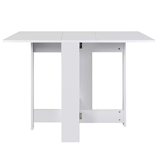 MUL-BOUTIQUE Faltbarer Esstisch, Konsolentisch, zusammenklappbar, Tische für Esszimmer, Küche, 76 x 102 x 73 cm (weiß) von MUL-BOUTIQUE