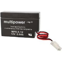 MP0,8-12 / 12V 0,8Ah Blei Akku agm mit AMP-Stecker - Multipower von MULTIPOWER