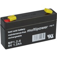 Multipower - Blei-Akku MP1,2-6 Pb 6V / 1,2Ah Faston 4,8 von MULTIPOWER