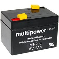 Blei-Akku MP2-6 Pb 6V / 2Ah - Multipower von MULTIPOWER