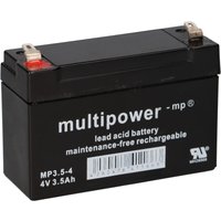 Blei-Akku MP3,5-4 Pb 4V 3,5Ah Faston 4,8mm - Multipower von MULTIPOWER