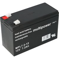 Multipower Blei-Akku MPL7,2-12 12V 7,2Ah Pb longlife 6,3mm Anschluss von MULTIPOWER