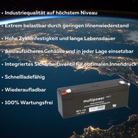 Multipower MP4-12D / 12V 4Ah Blei Akku AGM von MULTIPOWER