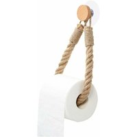 Selbstklebendes Toilettenpapier, Retro-Hanfseil-Handtuchhalter, Toilettenpapierhalter für Badezimmer und Küche – Braun von MUMU