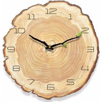 Vintage-Wanduhr aus Holz, antike Wanduhr ohne tickende Geräusche, Vintage-Wanduhr im Landhausstil, Shabby-Stille-Wanduhr für kleines Wohnzimmer von MUMU