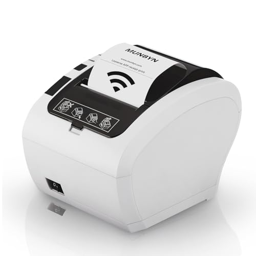 MUNBYN Thermodrucker Bondrukcer P047 mit Einzel-USB-Anschluss, 80mm POS-Drucker, WiFi Thermodirektdrucker kompatibel mit Android Windows PC Chromebook (USB/WiFi-Anschluss) Weiß MUNBYN Thermodrucker Bondrukcer P047 mit Einzel-USB-Anschluss, 80mm POS-Drucker, WiFi Thermodirektdrucker kompatibel mit Android Windows PC Chromebook (USB/WiFi-Anschluss) Weiß von MUNBYN