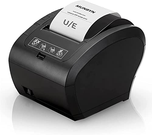 MUNBYN Thermodrucker Bondrukcer 80mm AUTO-CUT Schublade Drucker, Hochgeschwindigkeits Drucken 230mm / sec, USB, Ethernet LAN Schnittstelle, kompatibel mit ESC/POS Druck Befehlen eingestellt-EU Schwarz MUNBYN Thermodrucker Bondrukcer 80mm AUTO-CUT Schublade Drucker, Hochgeschwindigkeits Drucken 230mm / sec, USB, Ethernet LAN Schnittstelle, kompatibel mit ESC/POS Druck Befehlen eingestellt-EU Schwarz von MUNBYN