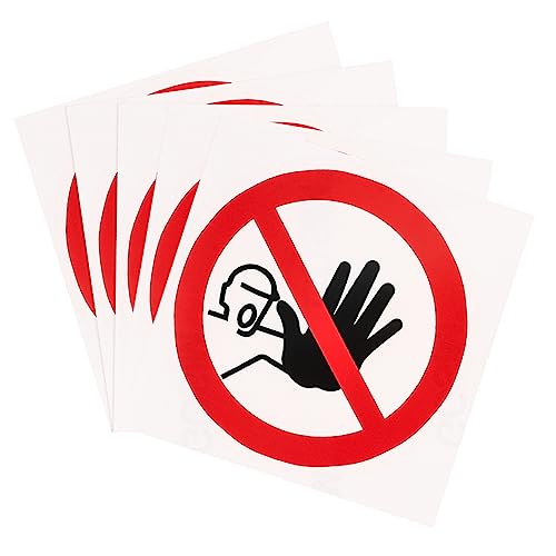 MUSISALY 5 Stück Warnaufkleber Sicherheitswarnschild Aufkleber Warnaufkleber „Kein Eingang“ – Schild „Kein Eingang“ Aufkleber Warnschild Etikettenmaschine Für Den Zutritt Verboten von MUSISALY