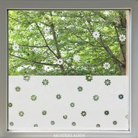 Fensterfolie Sichtschutz Motiv Mit Blumen, Selbstklebende Folie, Klebefolie Blumenmuster, Fenster Sichtschutzfolie von MUSTERLADEN