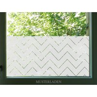 Sichtschutzfolie Fenster Chevron, Selbstklebende Folie Für Milchglas Optik, 46 cm Hoch von MUSTERLADEN