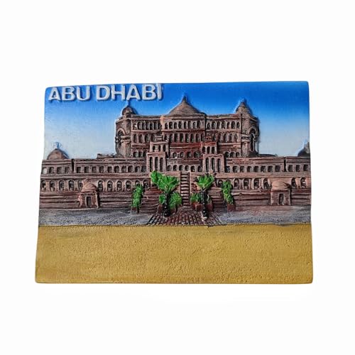 3D Abu Dhabi Vereinigte Arabische Emirate Kühlschrankmagnet Reise Souvenir Kühlschrank Dekoration Magnetischer Aufkleber Handbemalt Handwerk von MUYU Craft