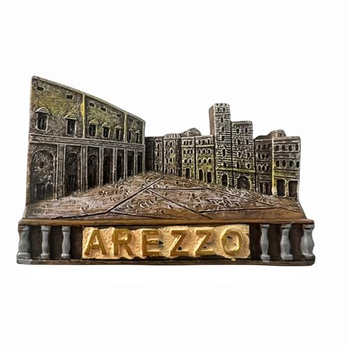 3D Arezzo Toskana Italien Kühlschrankmagnet Reise Souvenir Kühlschrank Dekoration Magnetischer Aufkleber Handbemalt Handwerk von MUYU Craft