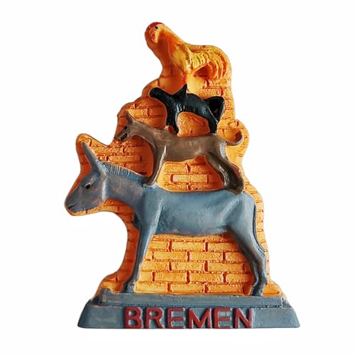 3D Bremen Deutschland Kühlschrankmagnet Reise Souvenir Kühlschrank Dekoration Harz handbemalt Handwerk Kollektion von MUYU Craft