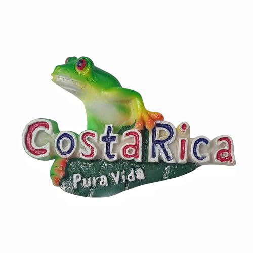 MUYU Craft 3D Costa Rica Kühlschrankmagnet, Touristen-Souvenir, Kühlschrank-Dekoration, magnetischer Aufkleber, handbemalt, Bastelsammlung von MUYU Craft